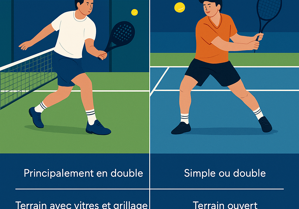 différence entre padel et tennis