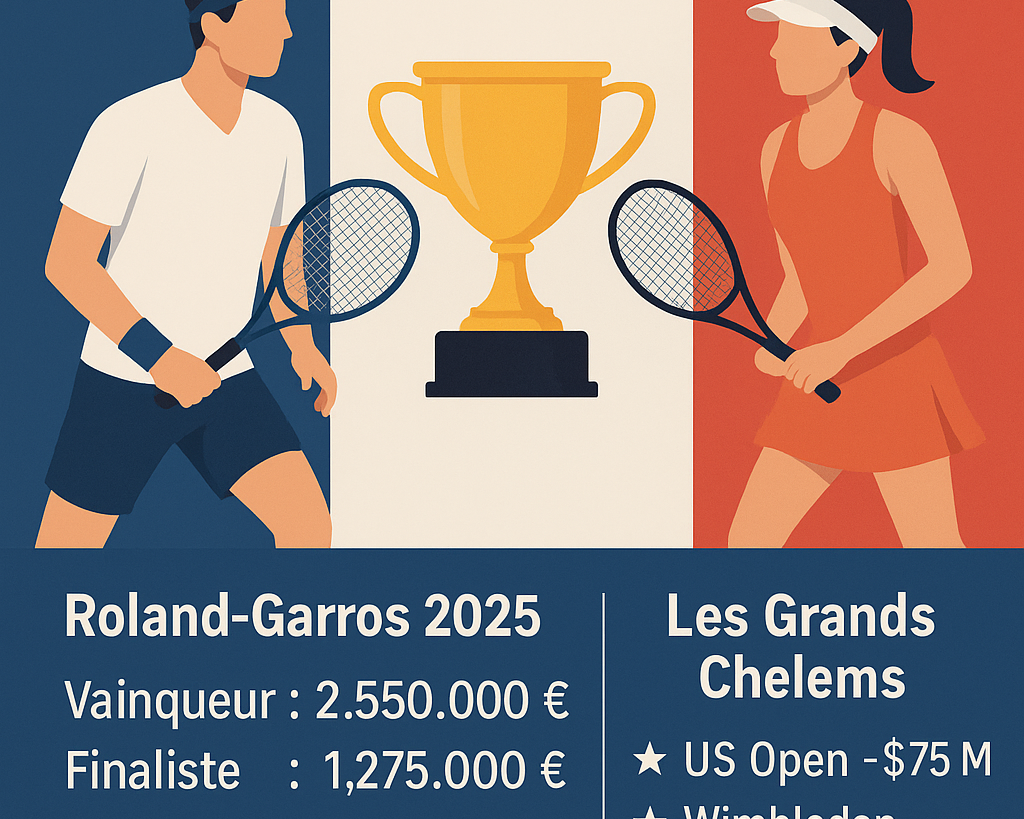 Combien gagnent les joueurs de tennis à Roland-Garros 2025… et combien gagnent-ils vraiment sur une saison ?