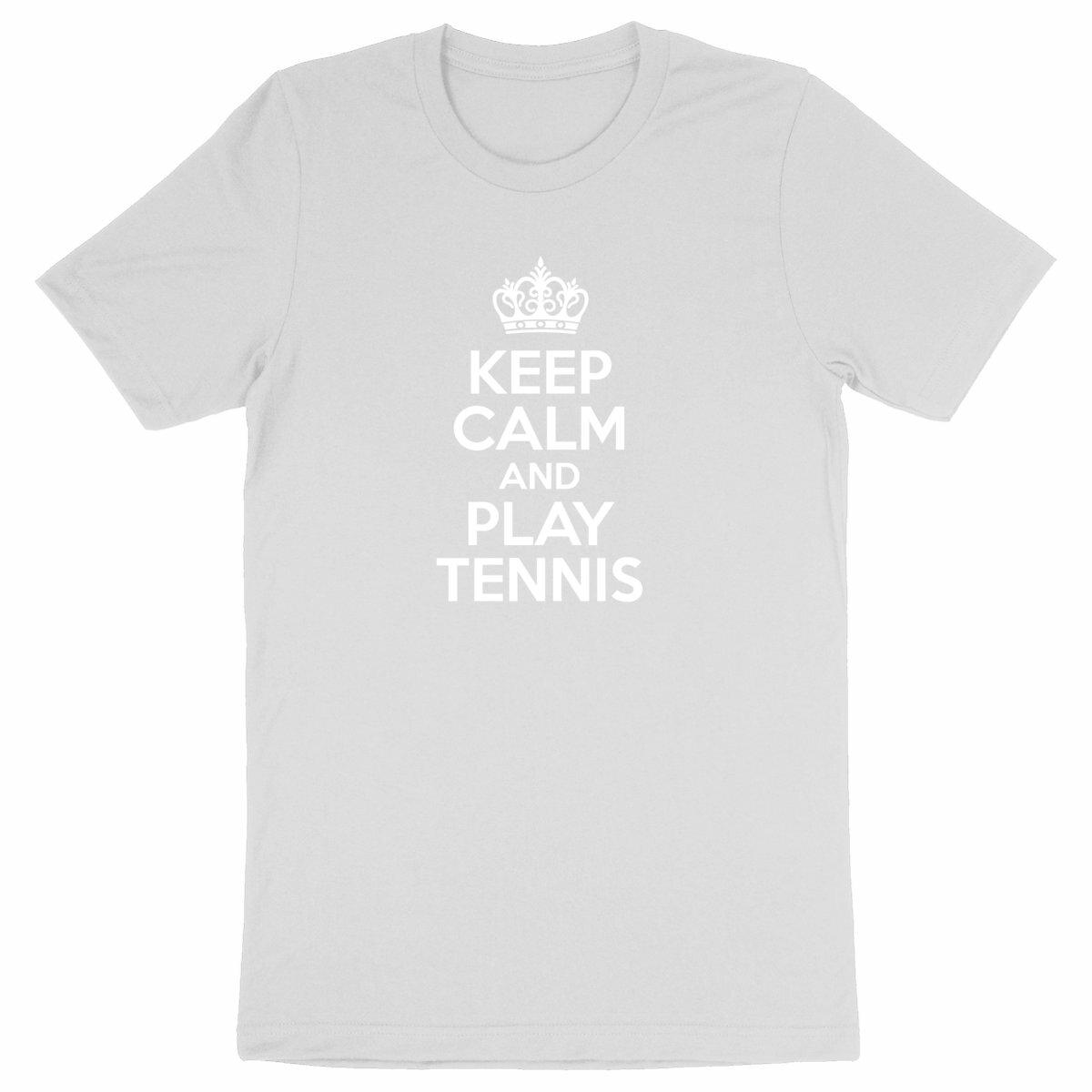T-shirt keep calm play tennis Homme