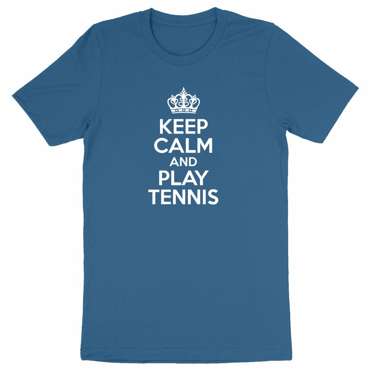 T-shirt keep calm play tennis Homme