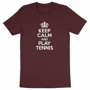 T-shirt keep calm play tennis Homme