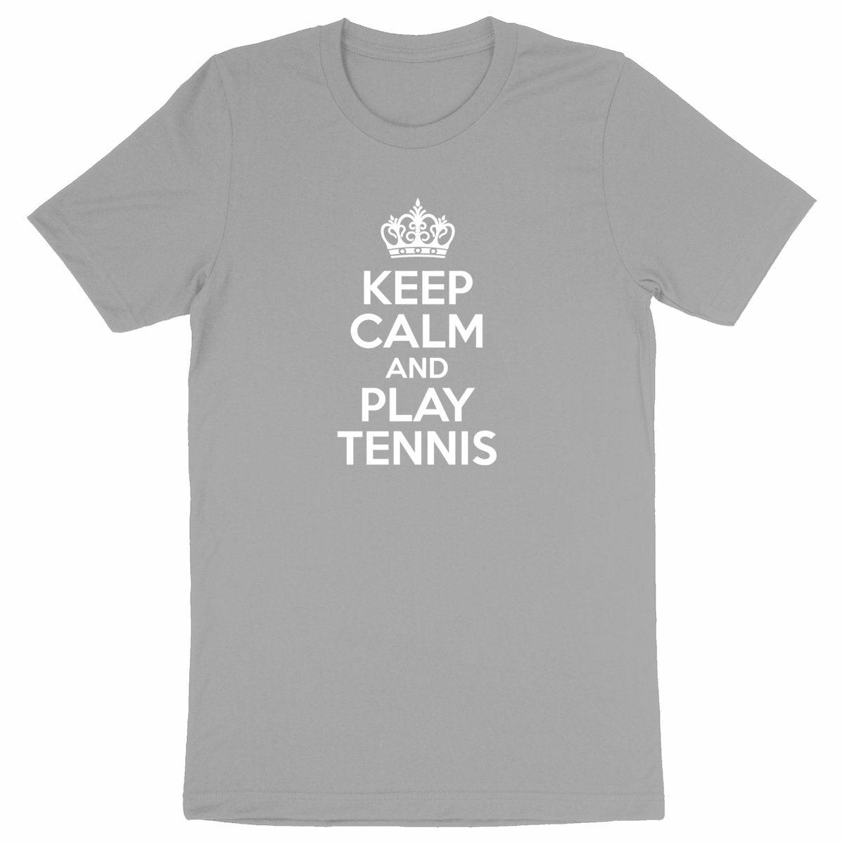 T-shirt keep calm play tennis Homme