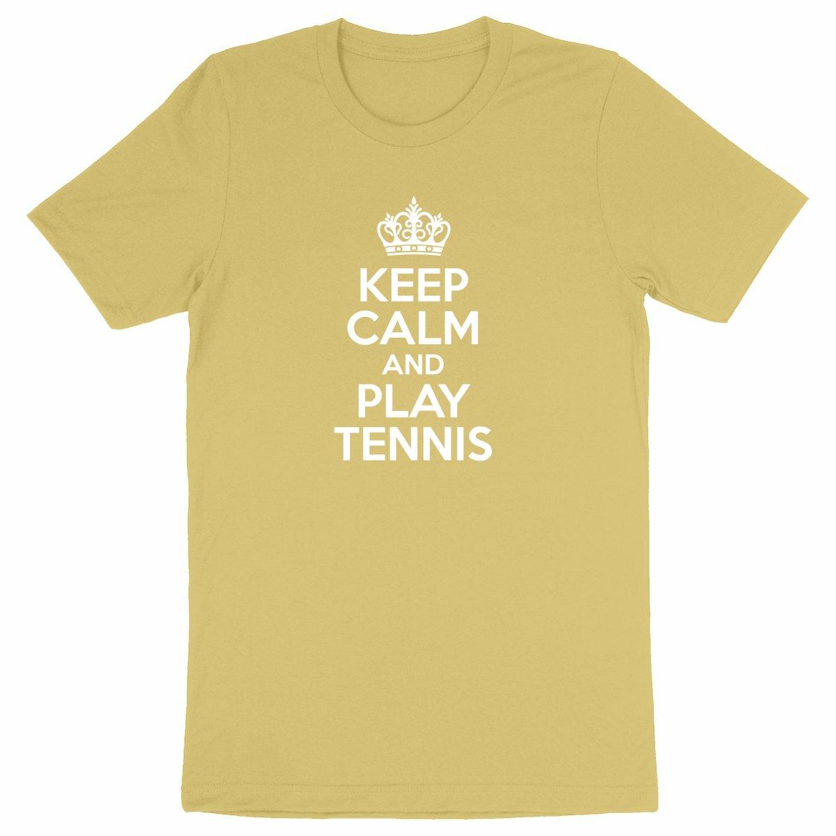 T-shirt keep calm play tennis Homme