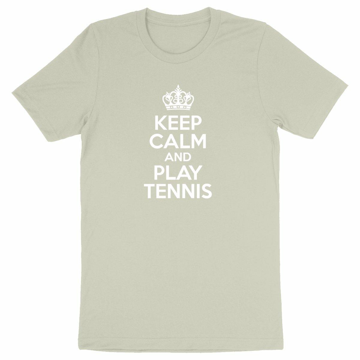 T-shirt keep calm play tennis Homme