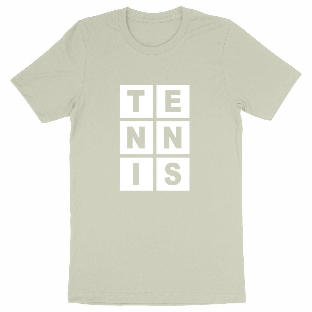 T-shirt Lettres TENNIS blanc Homme