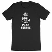 T-shirt keep calm play tennis Homme