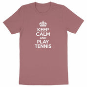 T-shirt keep calm play tennis Homme