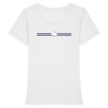 Charger l&#39;image dans la galerie, T-shirt Balle tennis blanche et bleue Femme
