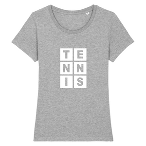 T-shirt Lettres TENNIS blanc Femme