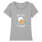 T-shirt Jeu, Set et Bière blanc Femme