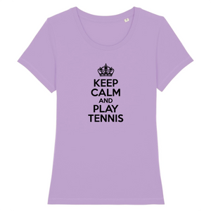 T-shirt keep calm play tennis Femme