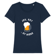 T-shirt Jeu, Set et Bière blanc Femme