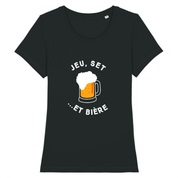 T-shirt Jeu, Set et Bière blanc Femme