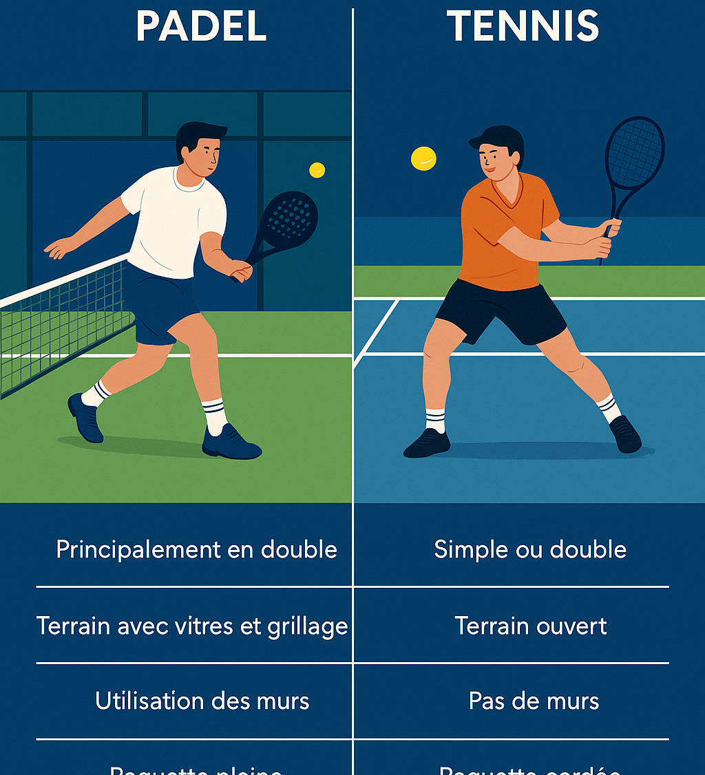 différence entre padel et tennis