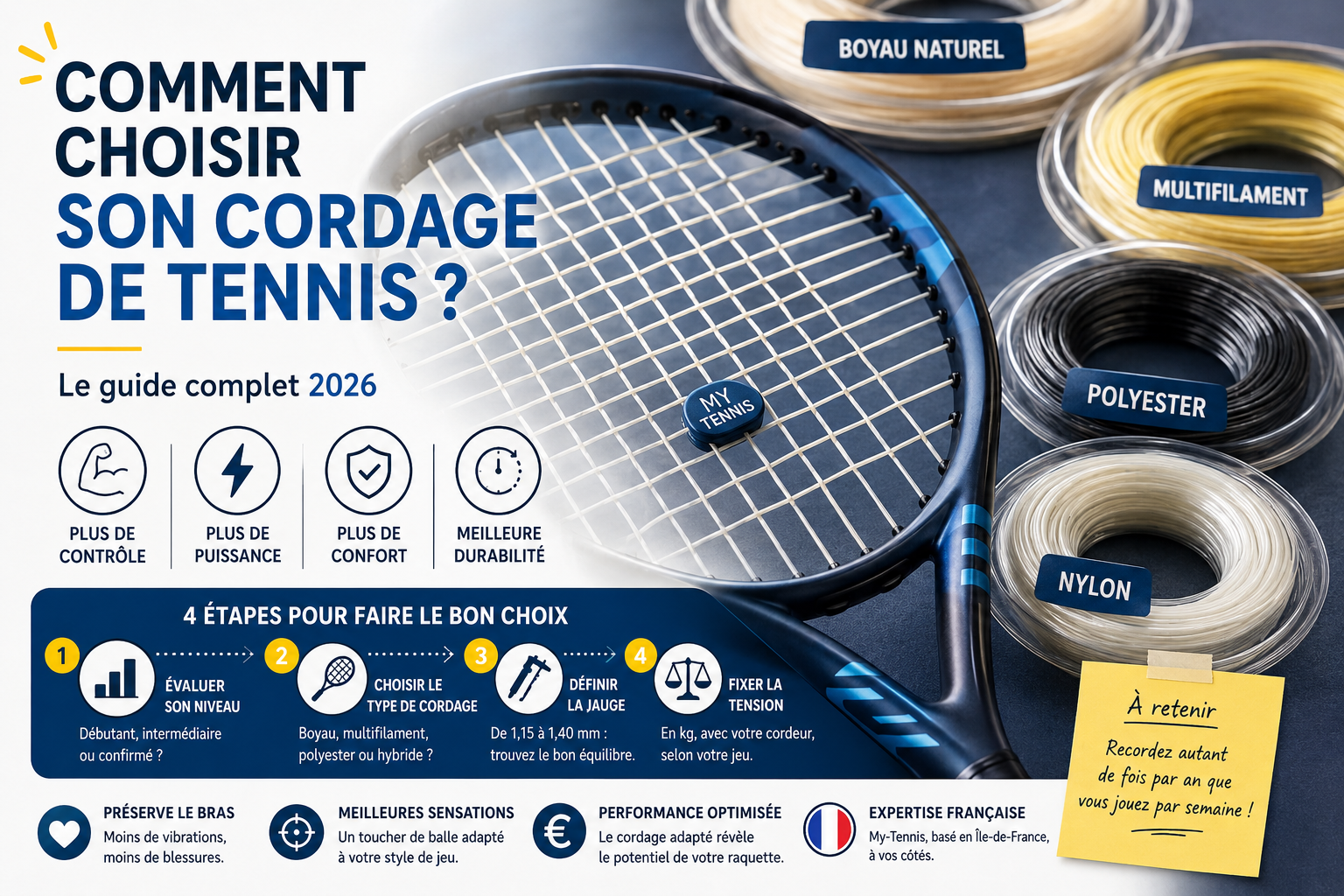 comment choisir son cordage tennis 
