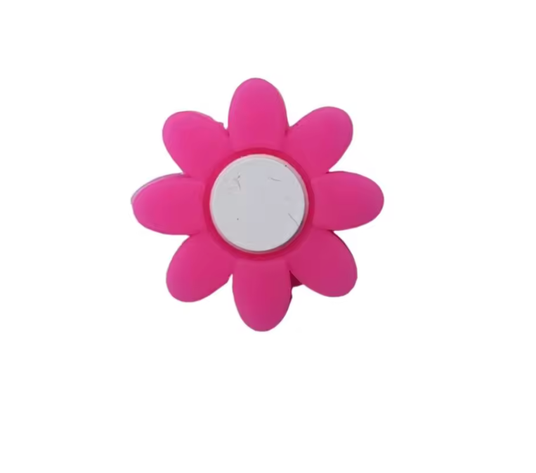 antivibrateur fleur rose et blanche