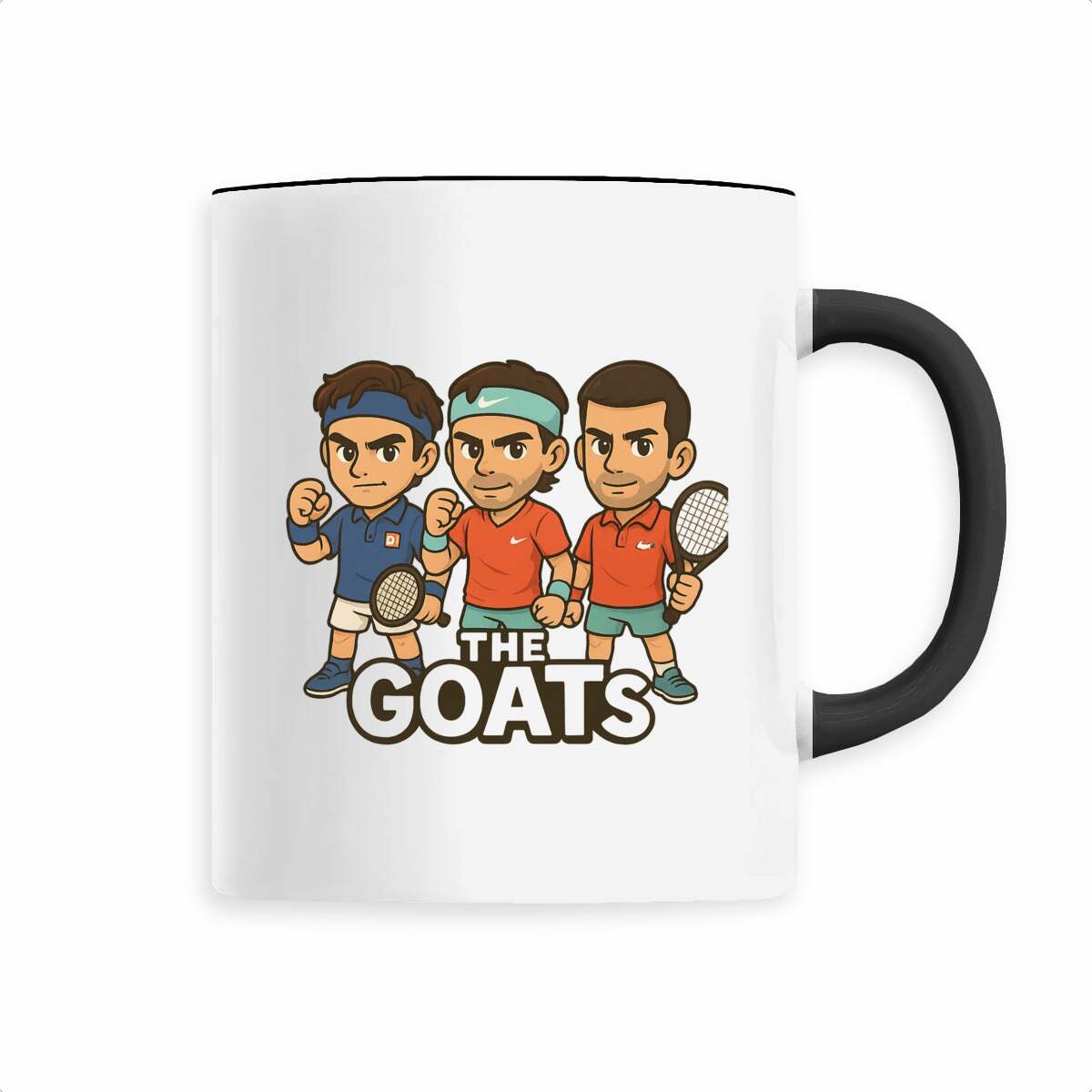 Mug Trio Federer - Nadal - Djokovic THE GOATS Tennis legends