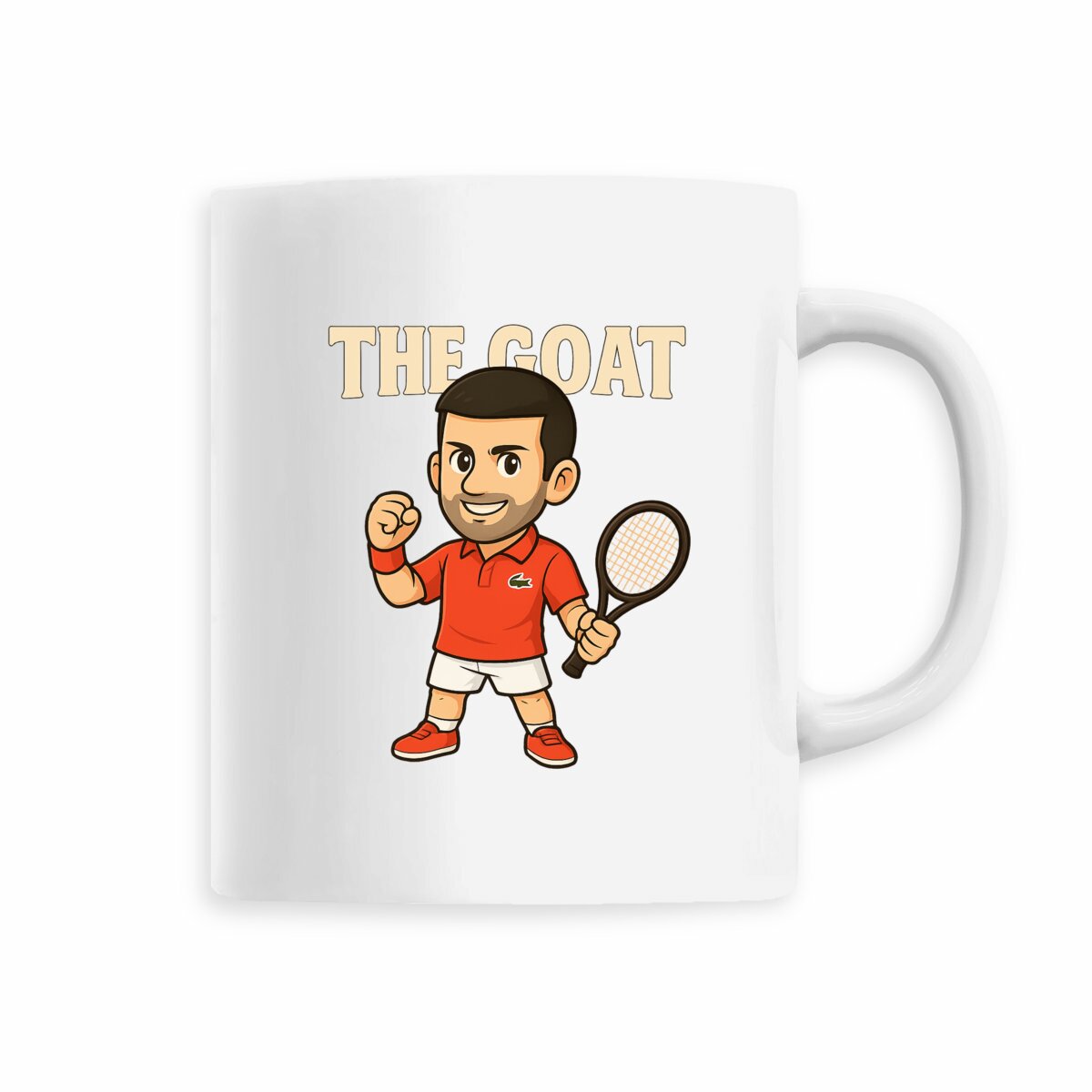 Tennis Mug Novak Djokovic Manga THE GOAT Strength and Resilience