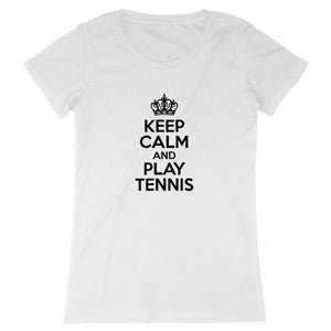 T-shirt keep calm play tennis Femme