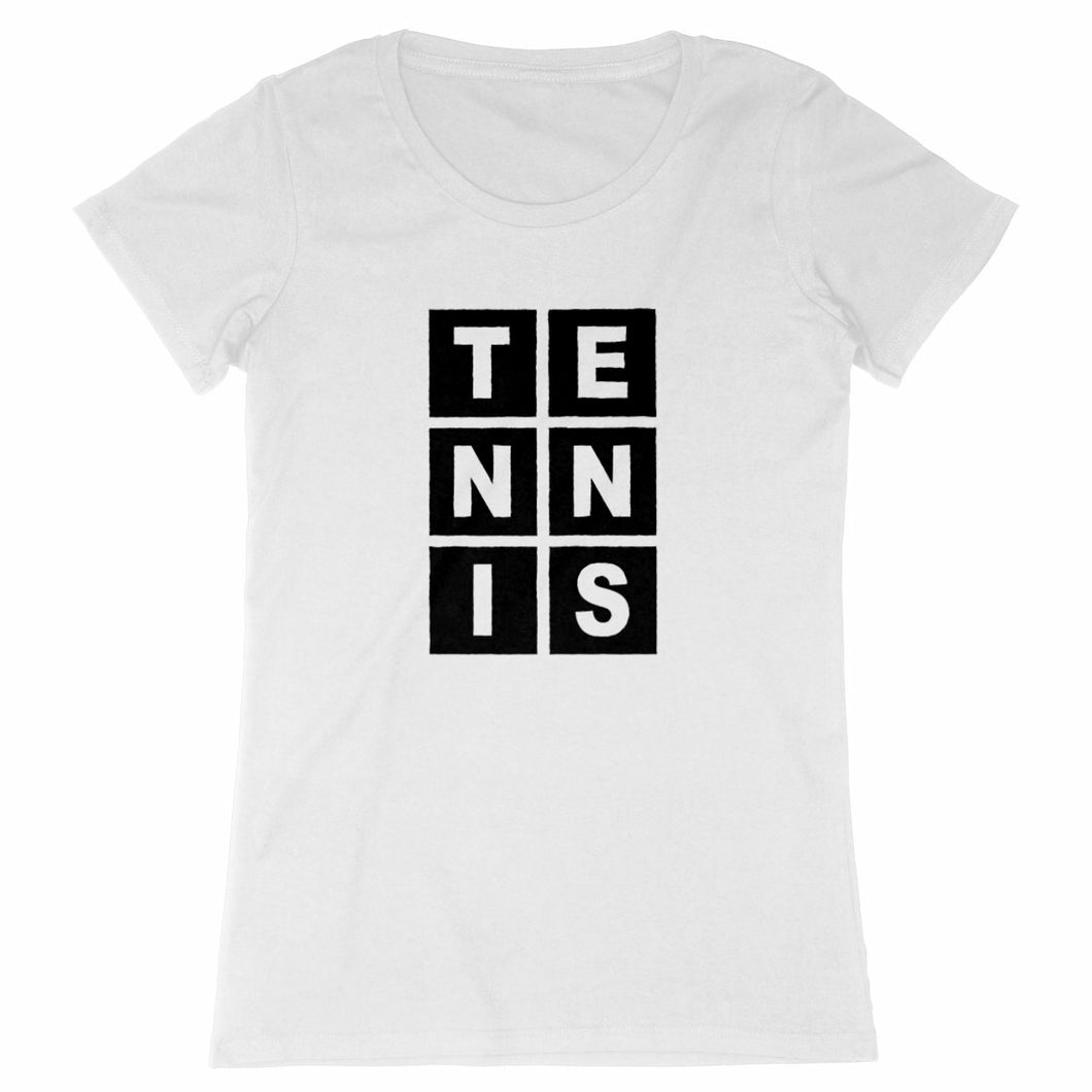 T-shirt Lettres TENNIS Femme