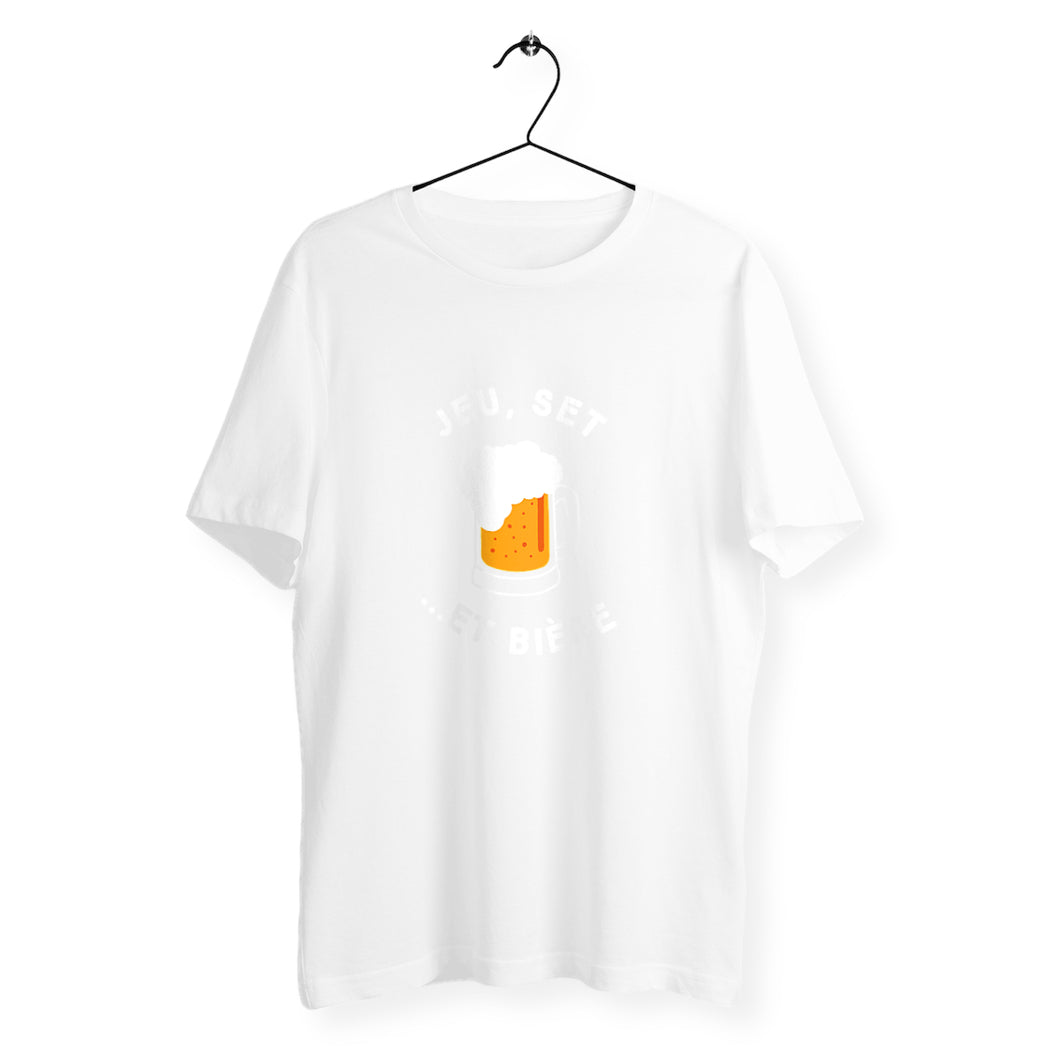 T-shirt Jeu, Set et Bière blanc Homme