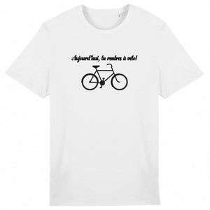 T-shirt Tu rentres à vélo noir Homme