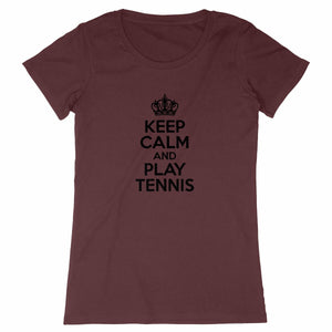 T-shirt keep calm play tennis Femme