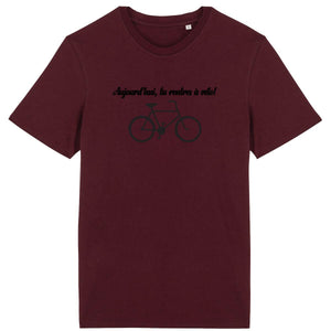 T-shirt Tu rentres à vélo noir Homme