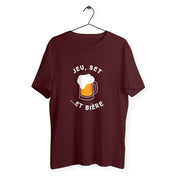 Men's white Game, Set and Beer T-shirt