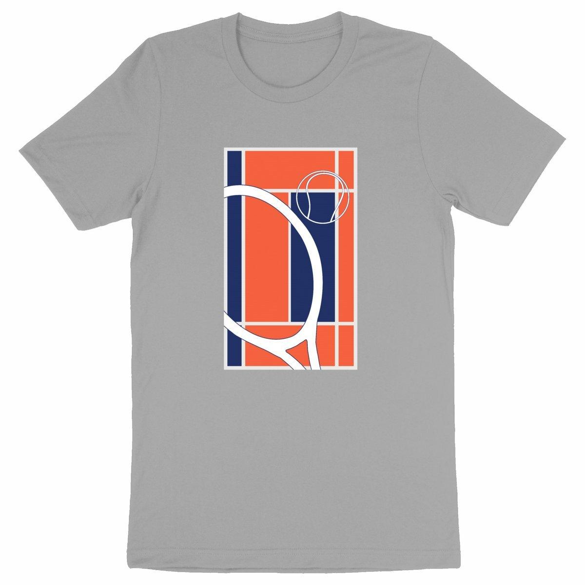 T-shirt terrain tennis orange Homme