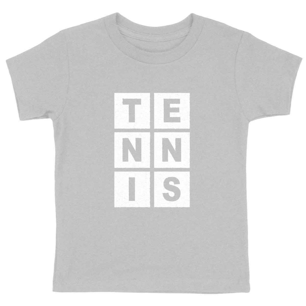 Letters T E N N I S white Child