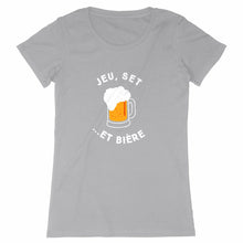 Charger l&#39;image dans la galerie, T-shirt Jeu, Set et Bière blanc Femme
