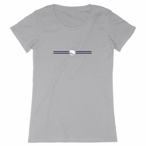 T-shirt Balle tennis blanche et bleue Femme