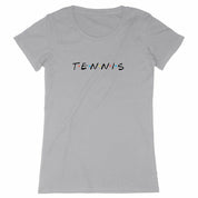 T-shirt Tennis friends noir Femme