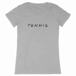 T-shirt Tennis friends noir Femme