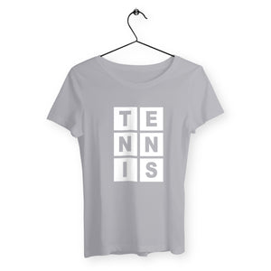 T-shirt Lettres TENNIS blanc Femme