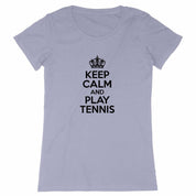 T-shirt keep calm play tennis Femme