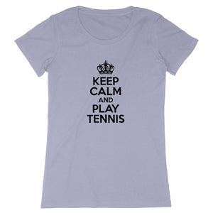 T-shirt keep calm play tennis Femme