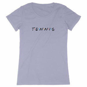 T-shirt Tennis friends noir Femme