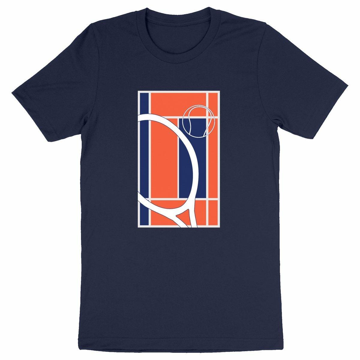 T-shirt terrain tennis orange Homme