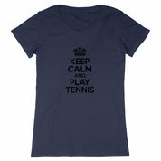 T-shirt keep calm play tennis Femme