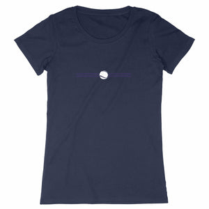 T-shirt Balle tennis blanche et bleue Femme