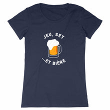 Charger l&#39;image dans la galerie, T-shirt Jeu, Set et Bière blanc Femme
