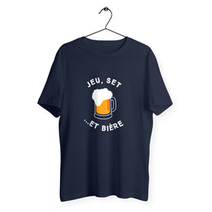 T-shirt Jeu, Set et Bière blanc Homme