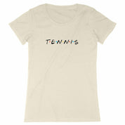 T-shirt Tennis friends noir Femme