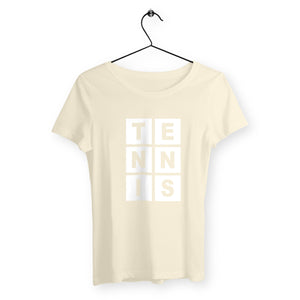 T-shirt Lettres TENNIS blanc Femme