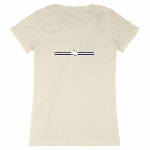 T-shirt Balle tennis blanche et bleue Femme