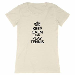 T-shirt keep calm play tennis Femme