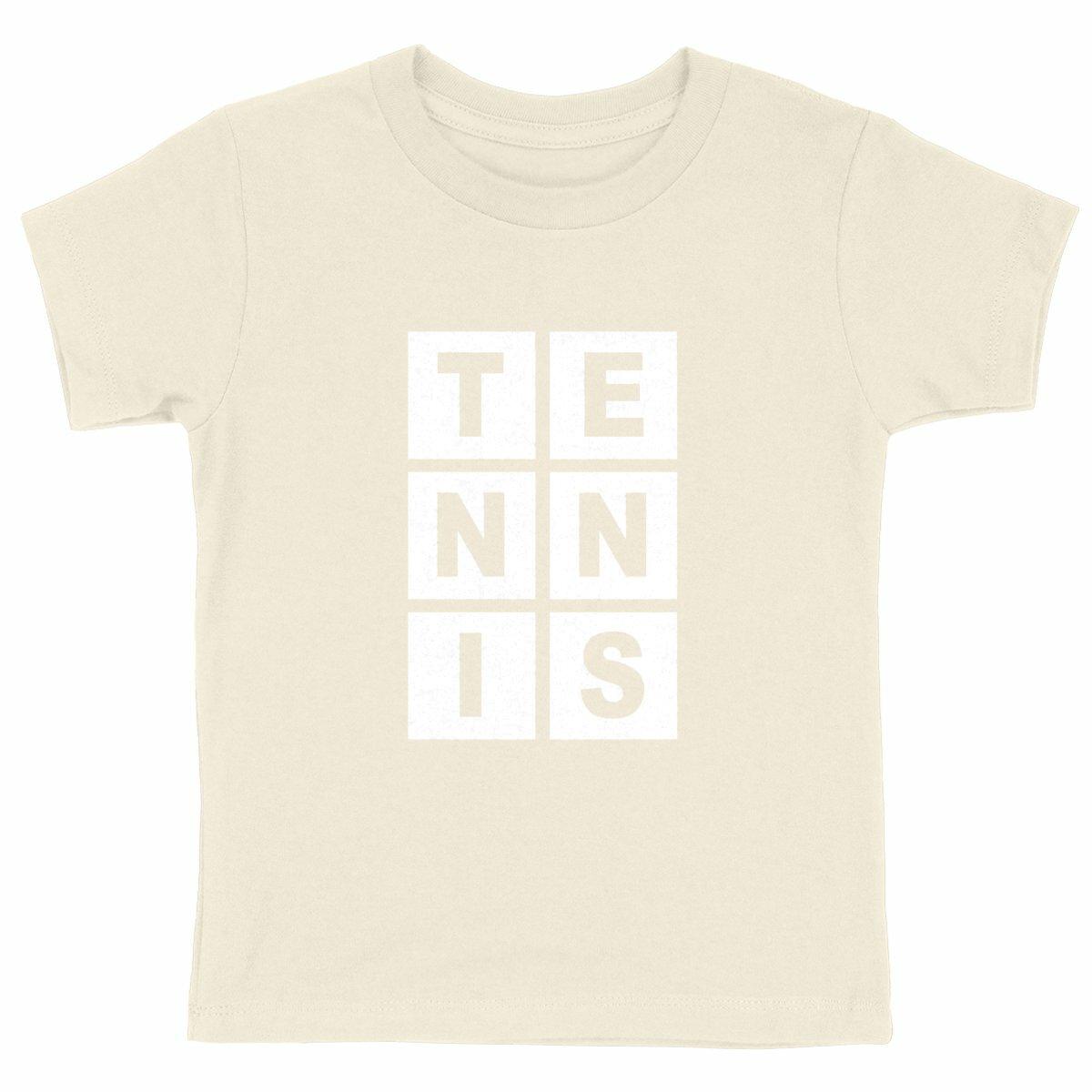 Letters T E N N I S white Child