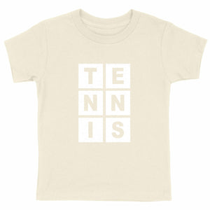 Lettres T E N N I S blanc Enfant